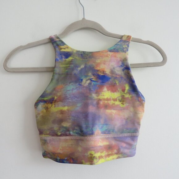 LULULEMON Energy High-Neck Longline Tough Bra Medium Support Altered Nature 4 - Picture 3 of 15